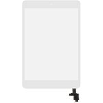 Тачскрин для Apple iPad mini 2 с кнопкой Home, под разъем, класс A (белый)