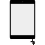 Тачскрин для Apple iPad mini 2 с кнопкой Home, под разъем, класс A (черный)