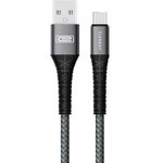 USB кабель Earldom EC-091C Type-C, 1м, нейлон (черный)