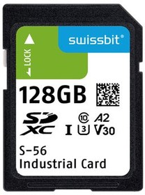 SFSD128GL1AM1TB- E-WK-21P-STD, Industrial Memory Card, SD, 128GB, 95MB/s, 81MB/s, Black