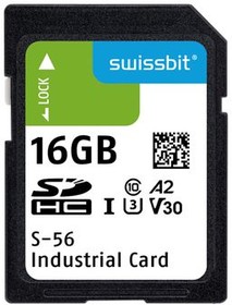SFSD016GL1AM1TB- E-CE-21P-STD, Industrial Memory Card, SD, 16GB, 95MB/s, 78MB/s, Black
