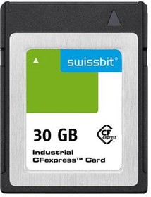 SFCE030GW1EB1TO- I-5E-111-STD, Memory Cards Industrial CFexpress Card, G-20, 30 GB, 3D TLC Flash, -40C to +85C