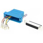 DA25-SMJ8-B-K, D-sub Adapter Female 25 Way D-Sub to Female RJ45