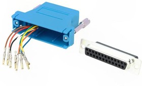 Фото 1/3 DA25-SMJ8-B-K, D-sub Adapter Female 25 Way D-Sub to Female RJ45