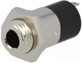 3.5 mm jack panel socket, 4 pole (stereo), solder connection, plastic/metal, 1502 02