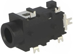 Фото 1/2 1503 03, Jack Connector 3.5 mm Surface Mount Stereo Socket, 3Pole 1A