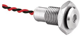 DX0507/RD/12, LED Panel Mount Indicators Red LED Indicator Wire Leads 12 Volt