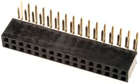 PBD-32R (DS1024 2x16R), Гнездо на плату 2.54мм 2х16 угловое
