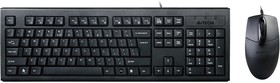 Фото 1/6 Комплект (клавиатура+мышь) A4TECH KRS-8372, USB, проводной, черный