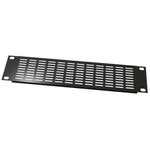 PAN2192V, Black Steel Rack Panel, 2U, Ventilated, 483 x 88mm