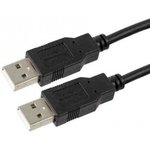 CCP-USB2-AMAM-6, Кабель; USB 2.0; вилка USB A,с обеих сторон; 1,8м; черный