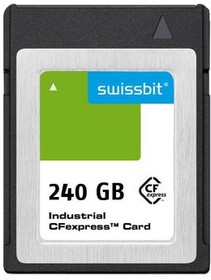 SFCE480GW1EB4WD- I-6F-111-STD, Industrial Memory Card, CFexpress (CFX), 480GB, 1.61GB/s, 827MB/s, Black
