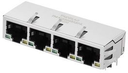 TMJG46945AENL, Modular Connectors / Ethernet Connectors CONN JACK 4PORT 1000 BASE-T