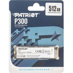 Твердотельный накопитель Patriot P300 512GB M2 2280 PCIe , 1700/1200, 512GB, 3D
