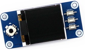 Фото 1/5 1.44inch LCD HAT, LCD дисплей 128×128px форм-фактора HAT для Raspberry Pi
