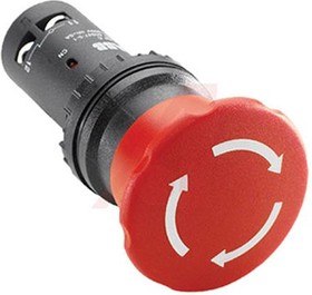 Фото 1/2 CE4T-10R-02, PUSHBUTTON SWITCH, DPST-NC, SCREW