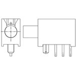 551-3107-004F, LED Circuit Board Indicators 3mm CBI