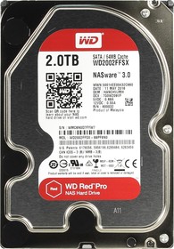 Фото 1/3 Жесткий диск WD Red Pro WD2002FFSX, 2ТБ, HDD, SATA III, 3.5"