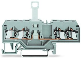 280-676, 4-пров. клеммник с размыкателем, втычной, 0,08 - 2,5 мм2, синий