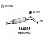 58.6033, Резонатор, VW Polo 1.0/1.3/1.4/1.6 10/94-9/01;