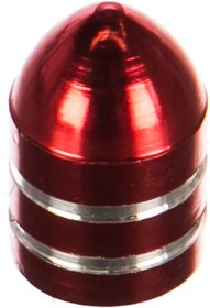 Набор декоративных колпачков алюминиевые, красные, 4 шт. V714