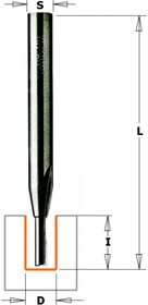 Фреза пазовая монолитная (4x12x60 мм; S 6 мм) по дереву 712.040.11