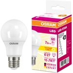 Osram Светодиодная лампа LED STAR Classic A 7W (замена 60Вт),теплый белый свет ...