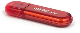 Фото 1/5 13600-FMUCAR64, Флеш накопитель 64GB Mirex Candy, USB 2.0, Красный