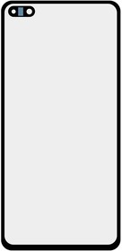 Фото 1/2 Стекло + OCA плёнка для переклейки Huawei P40 (ANA-NX9) (черный)