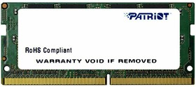 Память Patriot 8Gb DDR4 8Gb 2133MHz SO-DIMM PC4-17000 PSD48G213381S RTL CL15 260-pin 1.2В