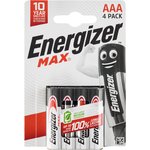 Батарейка Energizer MAX AAA 1.5V 4шт/бл (7638900438147)