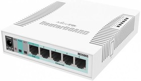 Фото 1/10 MikroTik CSS106-5G-1S Коммутатор управляемый RouterBOARD 260GS, 5x1 Гбит/с, 1xSFP, настольный