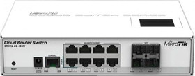 Фото 1/10 MikroTik CRS112-8G-4S-IN Коммутатор управляемый Cloud Router Switch, 12 портов, 8x1 Гбит/с, SFP 4x1 Гбит/с