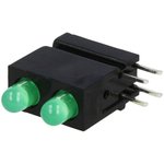 1801.8831, LED; in housing; green; 3mm; No.of diodes: 2; 20mA; 40°; 10?20mcd