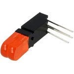 1803.2231, LED; in housing; red; No.of diodes: 2; 20mA; Lens: red,diffused; 50°
