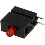 1808.2031, LED; in housing; red; 3mm; No.of diodes: 1; 20mA; Lens: red,diffused