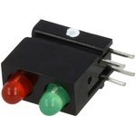 1801.8233, LED; in housing; red/green; 3mm; No.of diodes: 2; 2mA; 60°