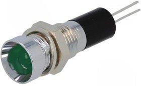 LED signal light, 24 V (DC), green, 30 mcd, Mounting Ø 8 mm, pitch 2.54 mm, LED number: 1