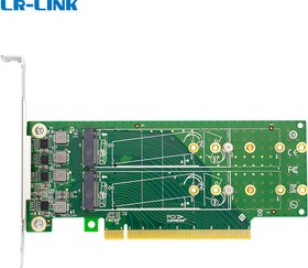 Фото 1/5 LRNV95NF-L, LR-Link PCIe x16 to 4-Port M.2 NVMe SSD Adapter, Адаптер для SSD