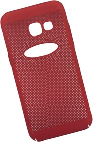 Фото 1/3 Защитная крышка для Samsung A3 2017 "LP" Сетка Soft Touch (красная) европакет