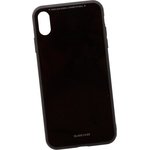Защитная крышка "LP" для iPhone Xs Max "Glass Case" (черное стекло/коробка)
