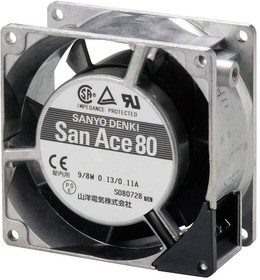 109S051, AC Fans AC Axial Fan, 80x80x25mm, 200VAC, Petit Ace