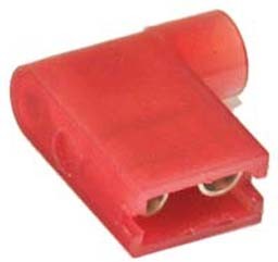 Клемма розетка, 6,4x0,8, 1,25мм2, обжимная, изолированная красная/прозрачная