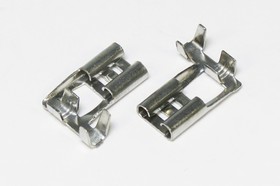 Photo 1/5 Terminal socket, 6.4x0.8, 1-2.5mm2, brass, angled