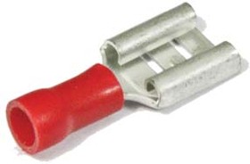 Socket terminal, 8.3x0.8, crimped, red