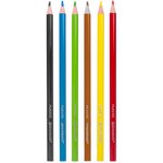 Карандаши цветные BRAUBERG PREMIUM, 6 цветов, трехгранные, грифель 3 мм, 181660