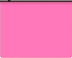 Фото 1/5 Папка на молнии ZIP Бюрократ Double Neon DNEBPM4APINKBL A4+ полипропилен 0.15мм розовый цвет молнии черный