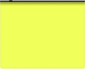 Фото 1/5 Папка на молнии ZIP Бюрократ Double Neon DNEBPM4AYELBL A4+ полипропилен 0.15мм желтый цвет молнии черный