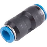 QS-1/2-10, QS Series Straight Threaded Adaptor, R 1/2 Male to Push In 10 mm ...