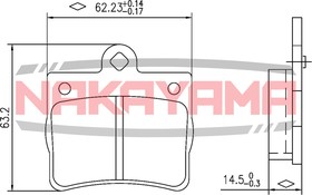 HP8338NY, Колодки тормозные дисковые задние MERCEDES-BENZ C-CLASS 93-00